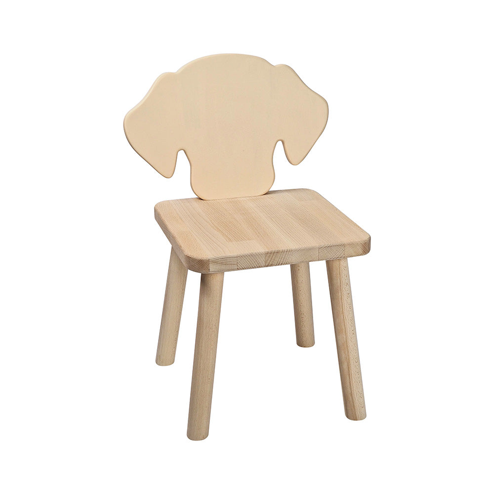 Chaise Montessori en bois pour enfants sur le thème du chien - AVWoodSy AG