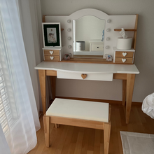 Load image into Gallery viewer, Large Vanity desk with mirror and lights