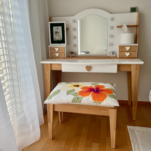 Load image into Gallery viewer, Large Vanity desk with mirror and lights