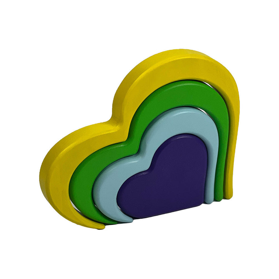 Colors of Love Radiant Rainbow Heart Collection with 4 layers