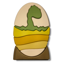 Load image into Gallery viewer, AVWoodSy Waldorf Dinosaurus Stacker in Vibrant Green Color