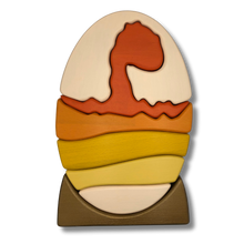Load image into Gallery viewer, AVWoodSy Waldorf Dinosaurus Stacker in Vivid Red Color
