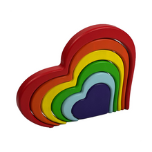 Load image into Gallery viewer, Colors of Love Radiant Rainbow Heart Collection with 6 layers