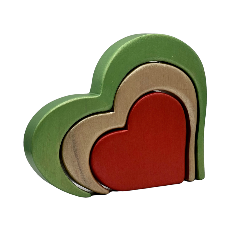 Valentine Green Heart with Personalised engraving