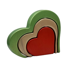 Load image into Gallery viewer, Valentine Green Heart with Personalised engraving