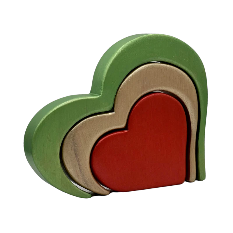 Valentine Green Heart with Personalised engraving