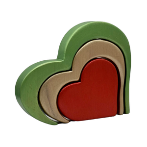 Valentine Green Heart with Personalised engraving