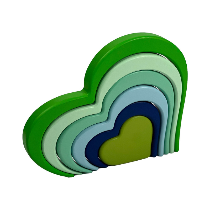 Collection de cœurs de l'étreinte d'Aurora Borealis avec 6 couches
