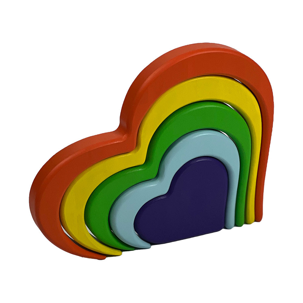 Collezione di cuori arcobaleno radianti Colors of Love con 5 strati